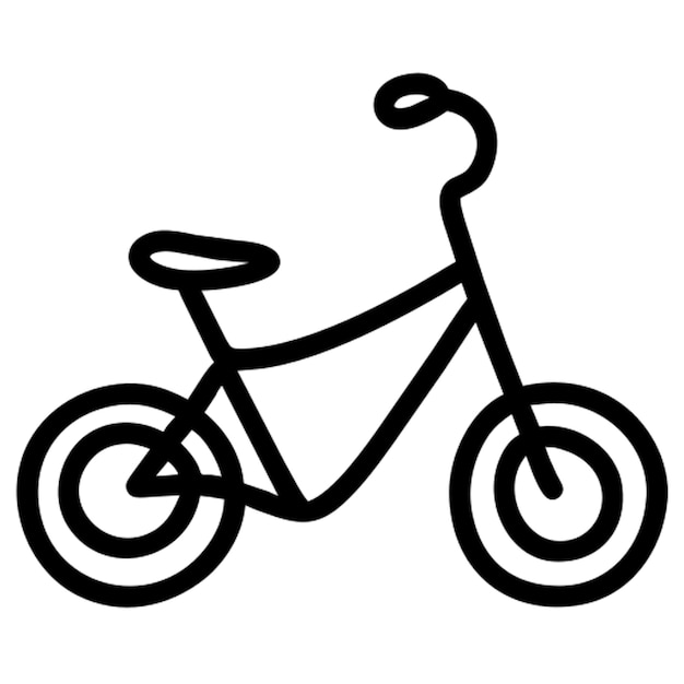 Contorno del icono de la bicicleta infantil