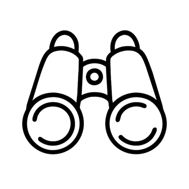 Contorno del icono de los binoculares