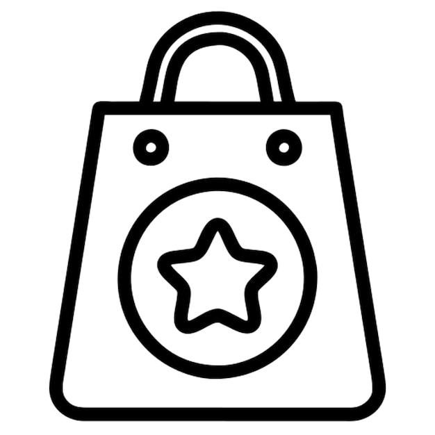 Contorno del icono de la bolsa de compras