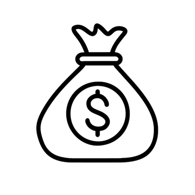 Contorno del icono de la bolsa de dinero