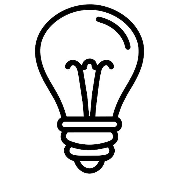 Contorno del icono de la bombilla