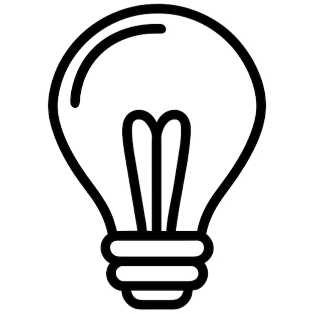Contorno del icono de la bombilla