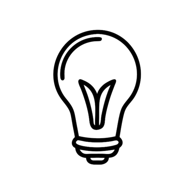Contorno del icono de la bombilla