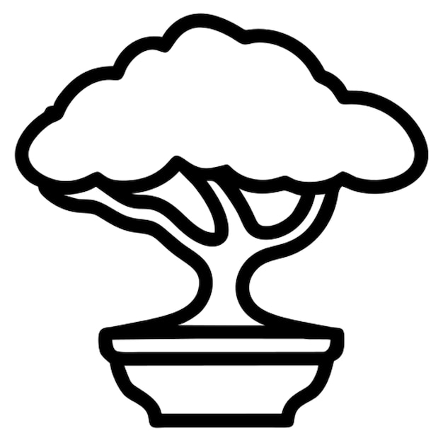 Contorno del icono del bonsai