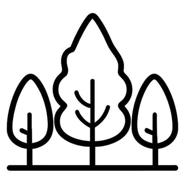 Contorno del icono del bosque