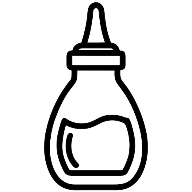 Contorno del icono de la botella de gotero