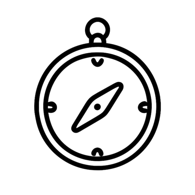 Contorno del icono de la brújula