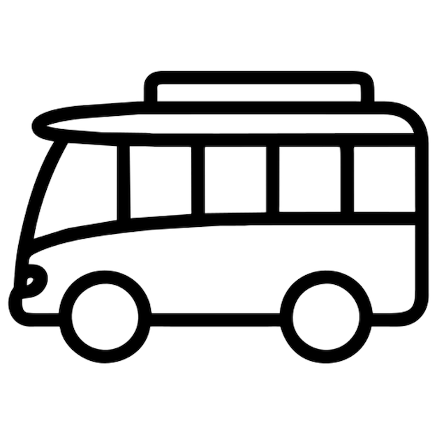 el contorno del icono del bus