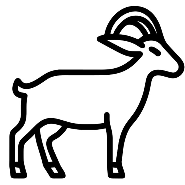Contorno del icono de la cabra