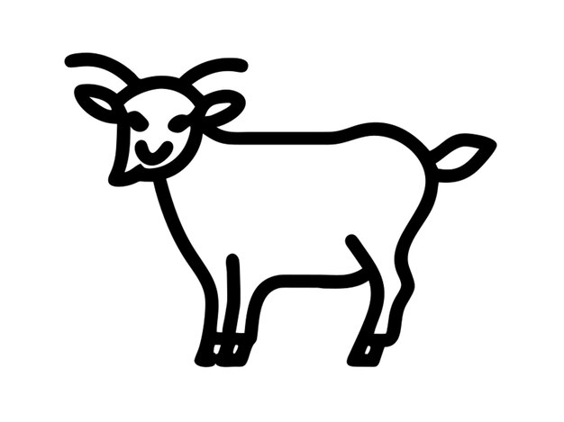Contorno del icono de la cabra