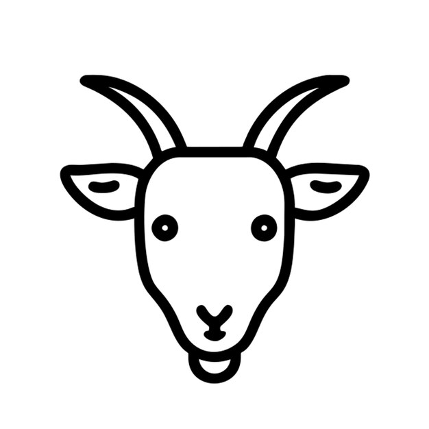 Contorno del icono de la cabra