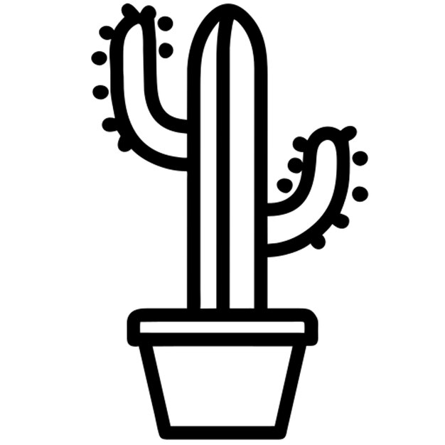 Contorno del icono del cactus
