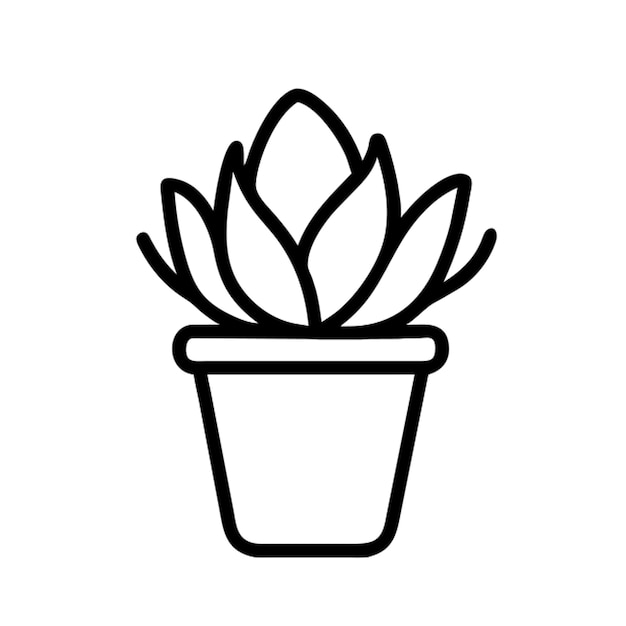 Contorno del icono del cactus