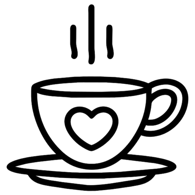 Contorno del icono del café