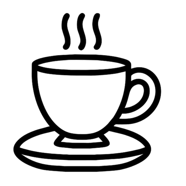 Contorno del icono del café