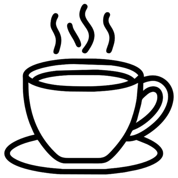 Contorno del icono del café