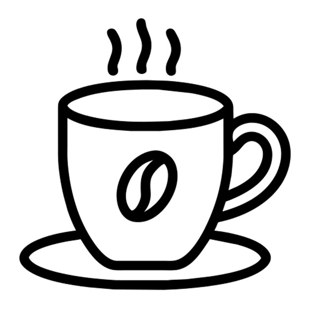 Contorno del icono del café