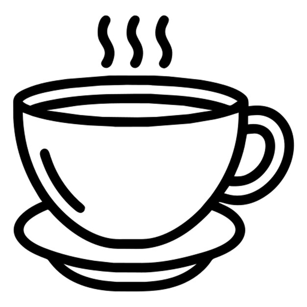 Contorno del icono del café