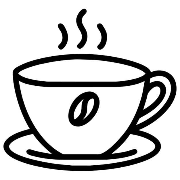 Contorno del icono del café