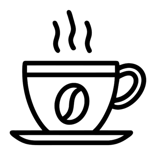 Contorno del icono del café