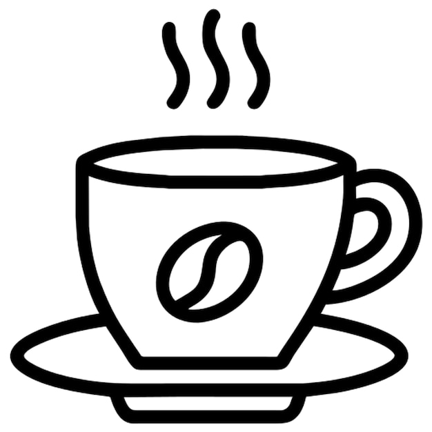 Contorno del icono del café