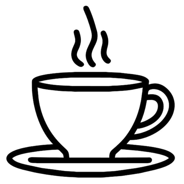 Contorno del icono del café