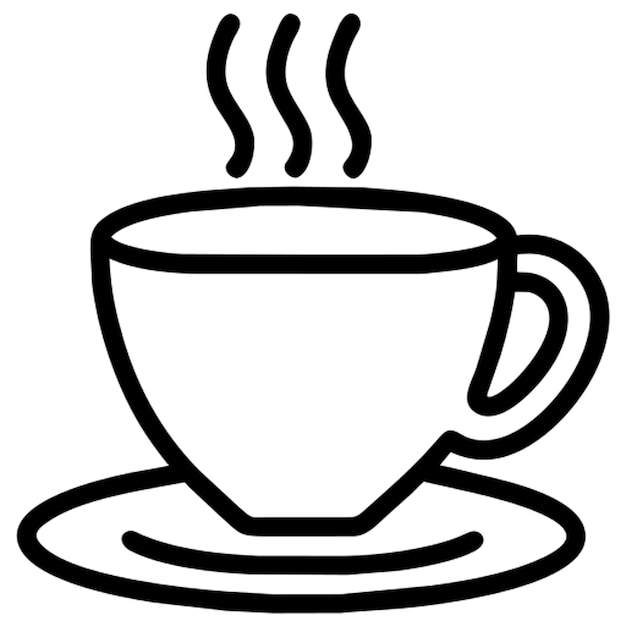Contorno del icono del café