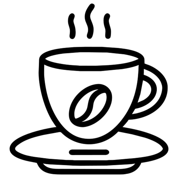 Contorno del icono del café