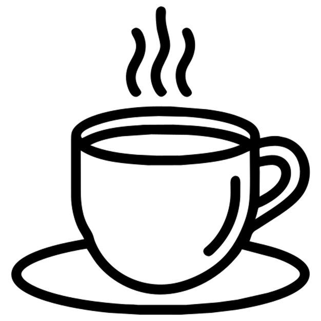 Contorno del icono del café