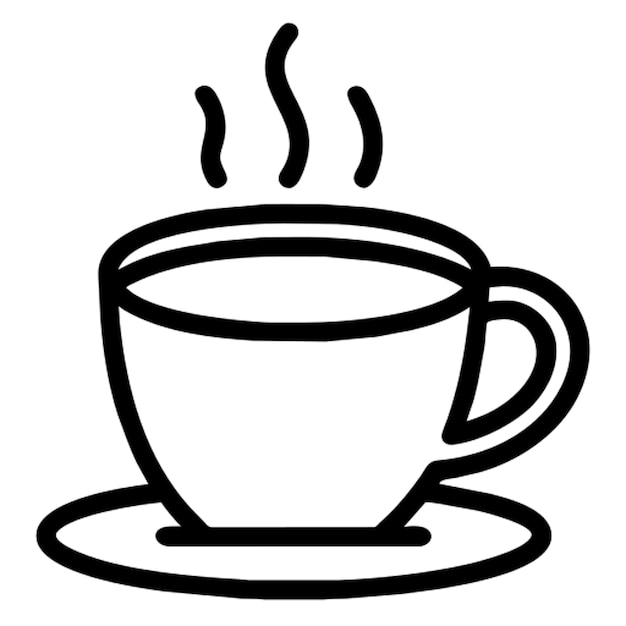 Contorno del icono del café