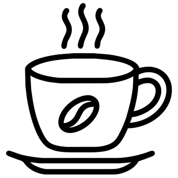Contorno del icono del café