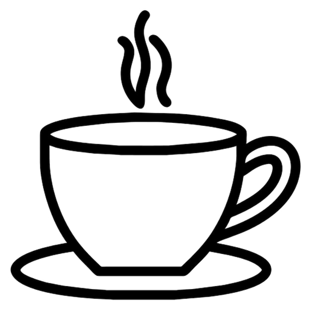 Contorno del icono del café