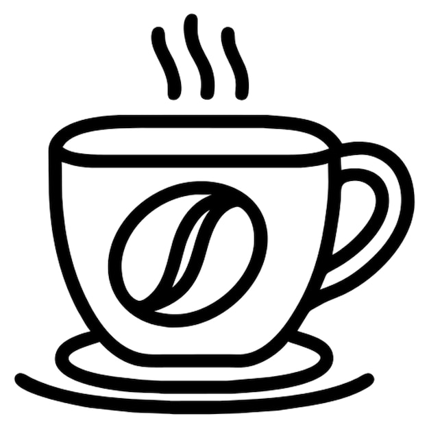 Contorno del icono del café