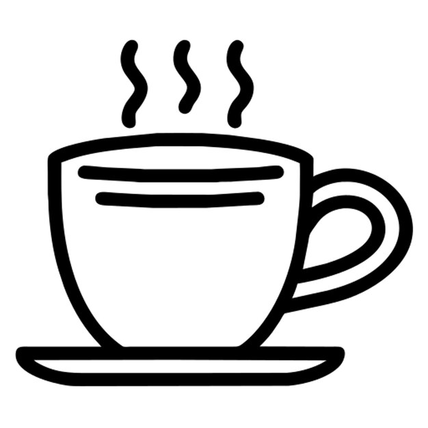 Contorno del icono del café