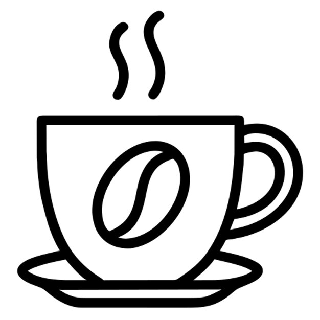 Contorno del icono del café