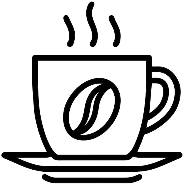 Contorno del icono del café