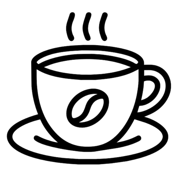 Contorno del icono del café