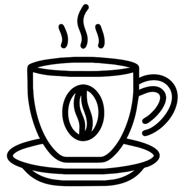Contorno del icono del café