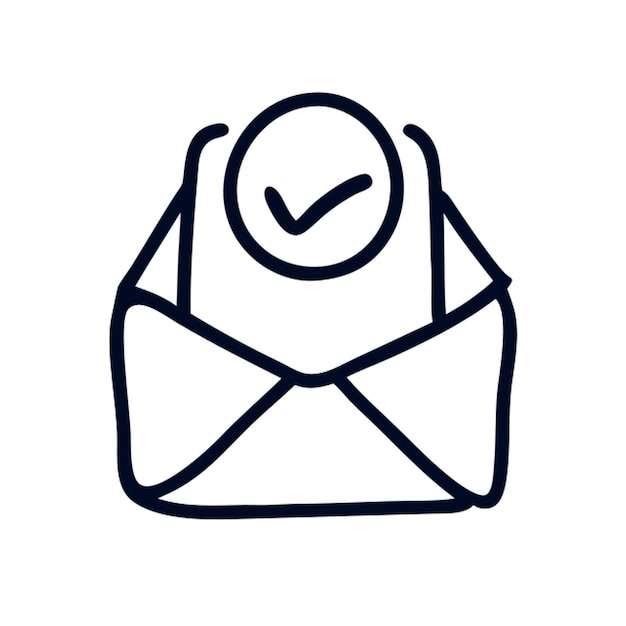 Contorno del icono de la caja de entrada