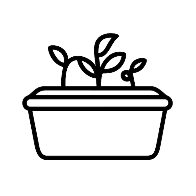 Contorno del icono de la caja del plantador