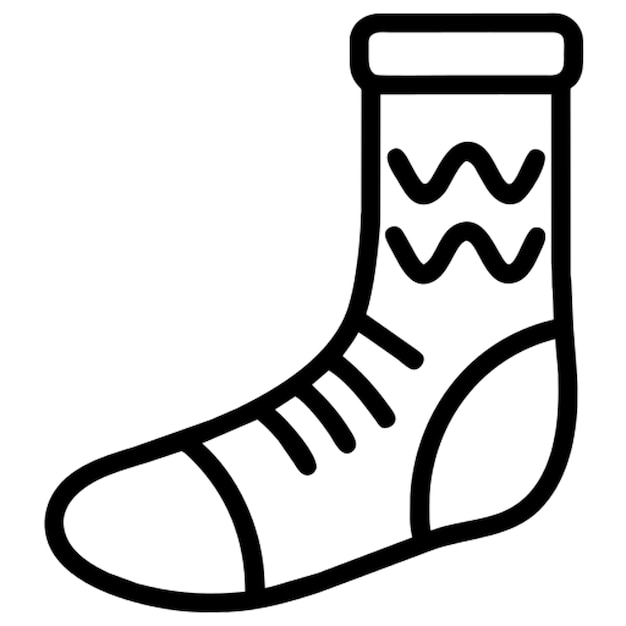el contorno del icono de los calcetines