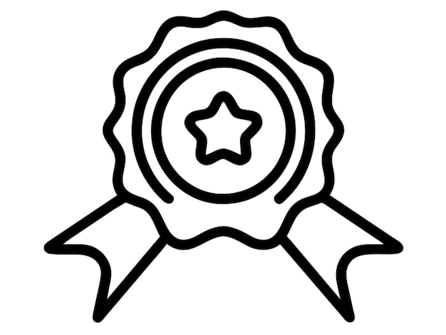 Contorno de icono de calidad