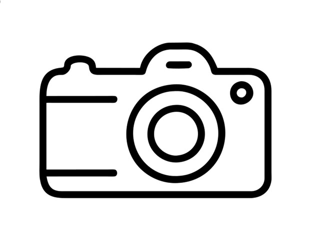 Contorno del icono de la cámara