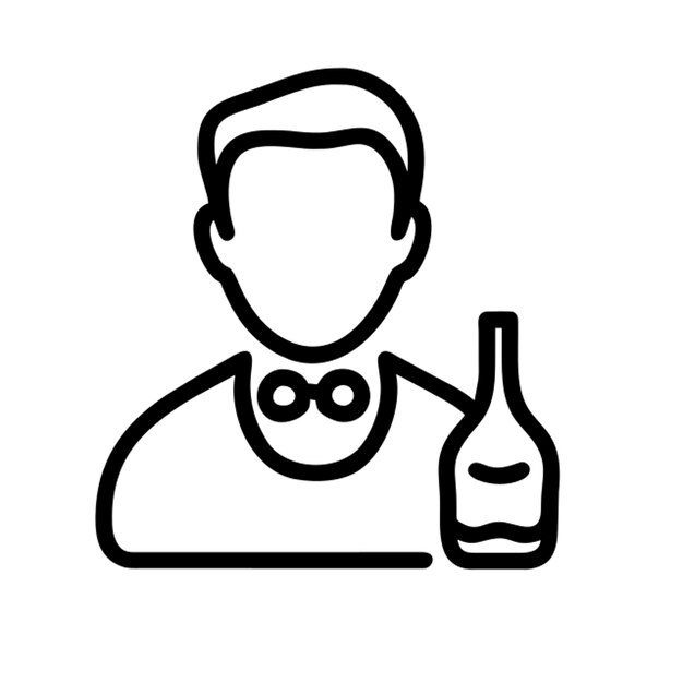 Contorno del icono del camarero