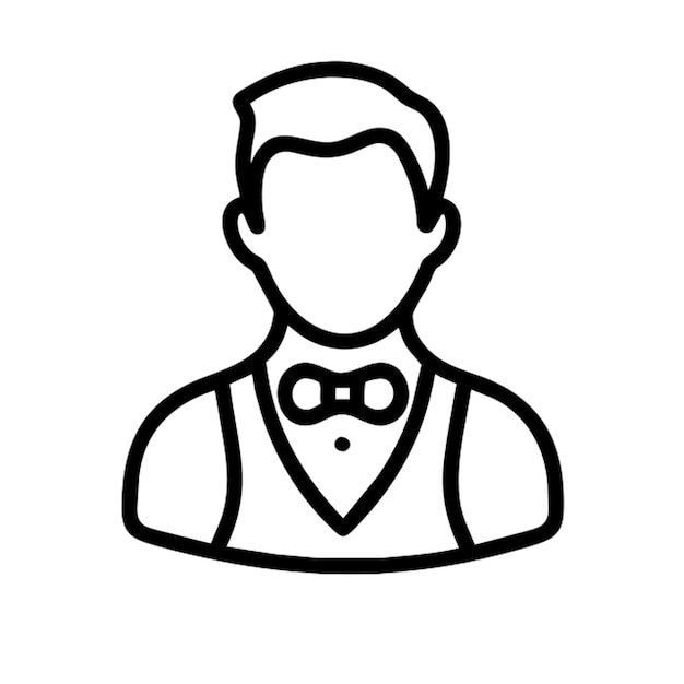 Contorno del icono del camarero