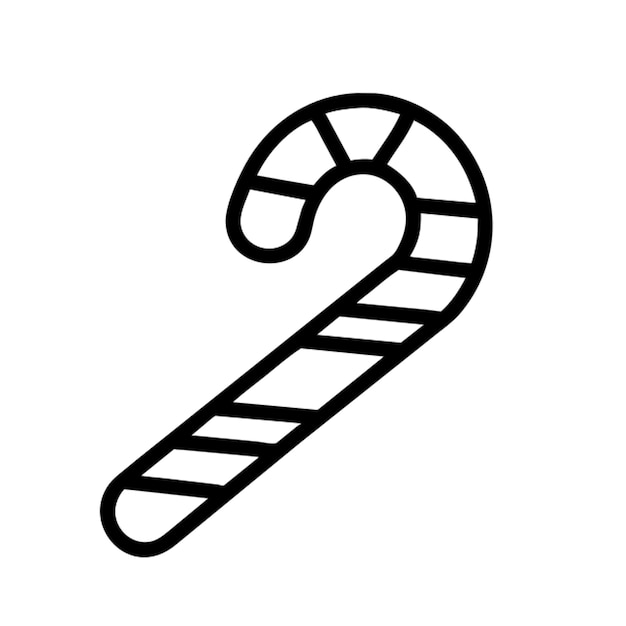 Contorno del icono de la caña de caramelo