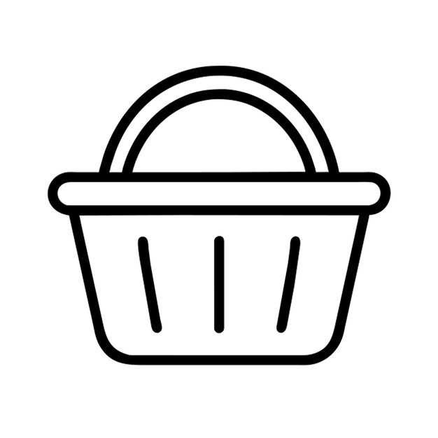 Contorno del icono de la canasta