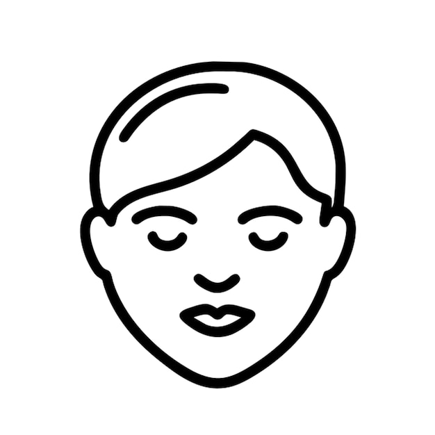 Contorno del icono de la cara de belleza
