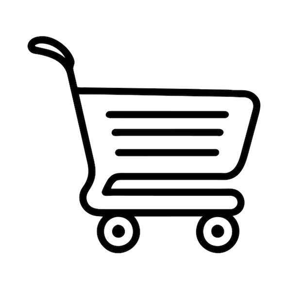 el contorno del icono del carrito de compras