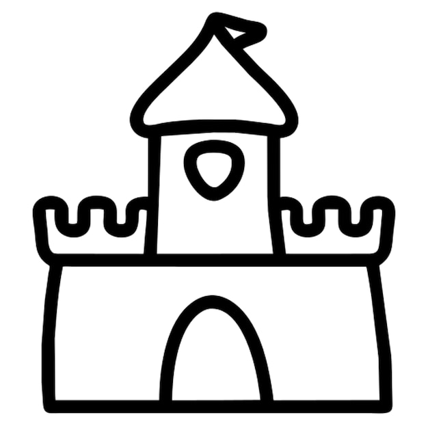 Contorno del icono del castillo